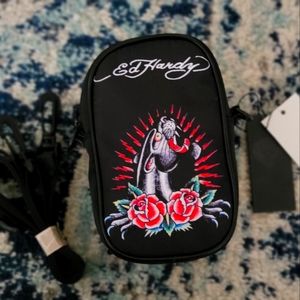 Rare Panther Print Ed Hardy crossbody/ shoulder bag